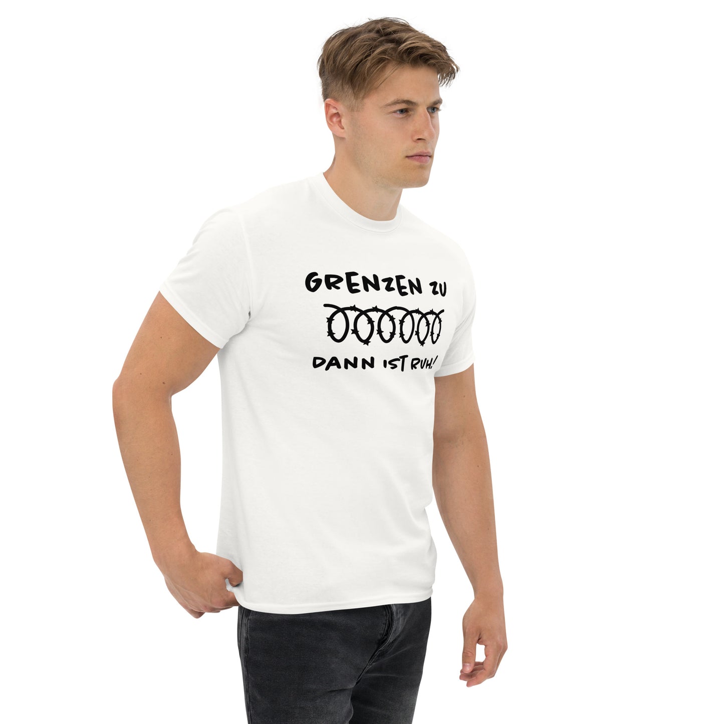 Grenzen zu - Klassisches Unisex T-Shirt